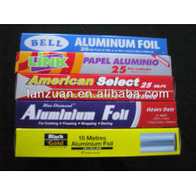 vender bien rollo de papel de aluminio con caja de color